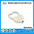 2017 new style promotional solid zinc alloy heart keychain
